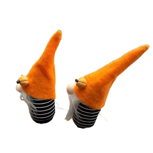 Delton Gnome Pumpkin Orange Hat NWT Fall Halloween Decoration Felt Lightweight - Picture 5 of 10